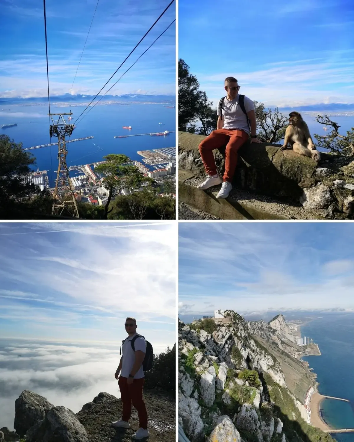 Gibraltar – in the distance, behind the clouds, you could see Africa.