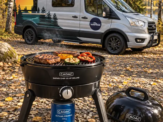 Camping grill + gas cartridge