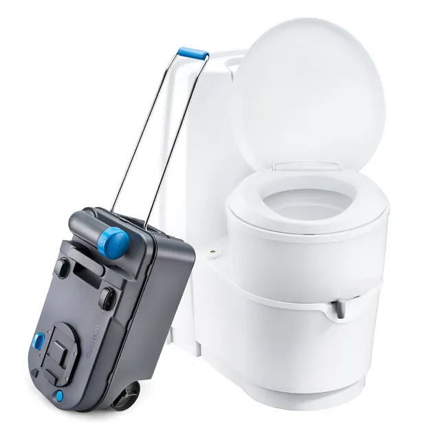 Toilet and grey water emptying